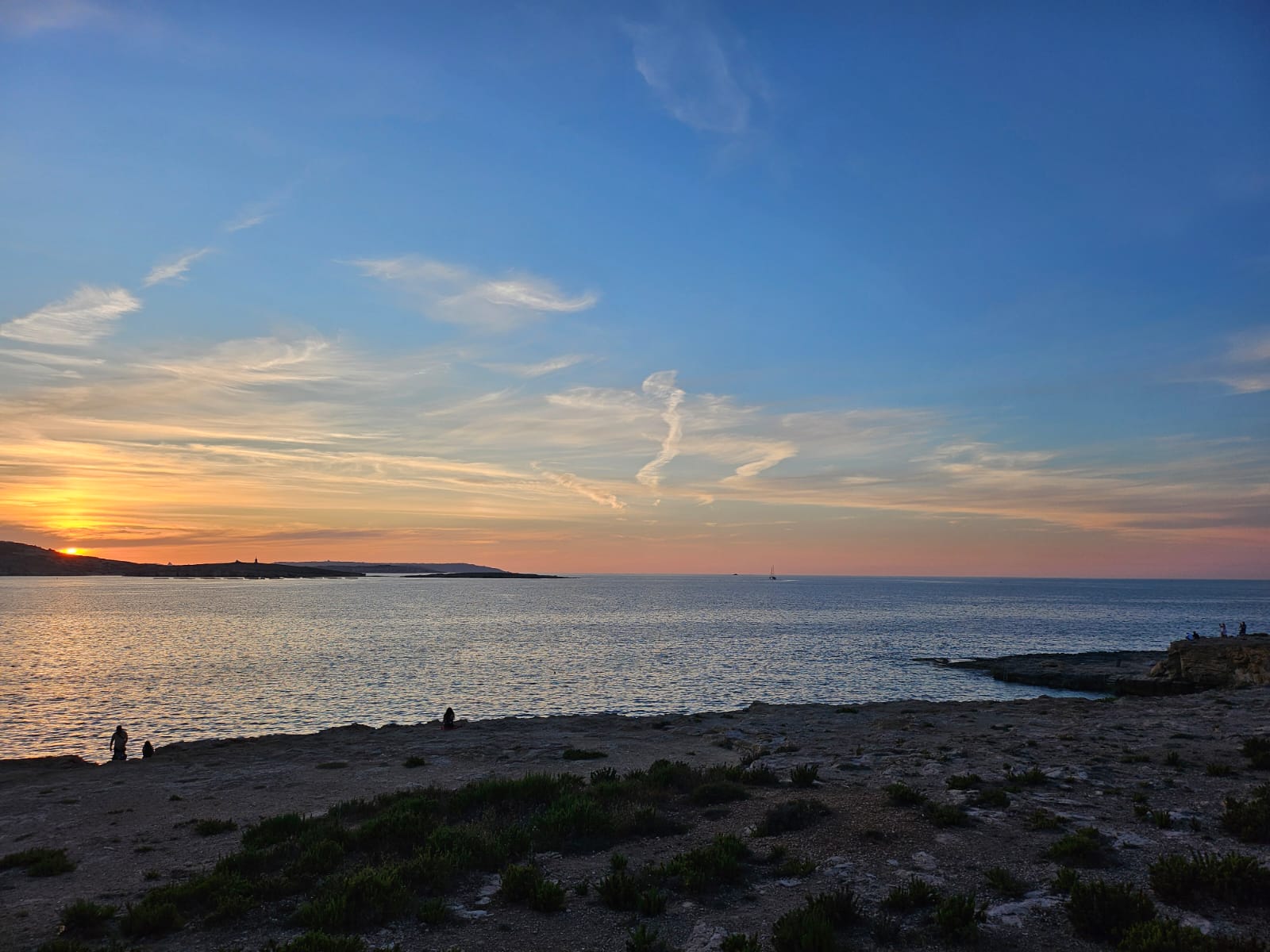 A sunset beach on summer holiday