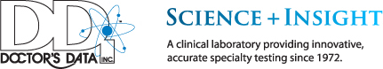 Doctor's Data Logo with text saying 'Science and Insight' in blue writing